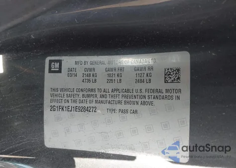 2014 Chevrolet Camaro 2Ss z USA, uszkodzony, nr VIN 2G1FK1EJ1E9284272